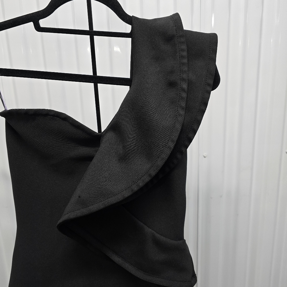 Women's One Shoulder Side Split Celebrity Cocktail Party Bandage Dress - Picture 5 of 9